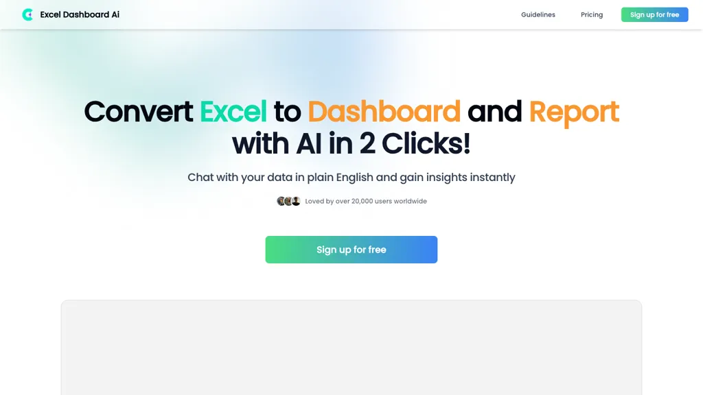 Excel Dashboard Ai